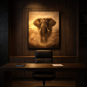 Elefant — Ungezähmte Dynamik Leinwanddruck