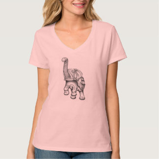 Elefant V-Hals T-Shirt