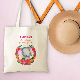 Elefant vergisst nie Niedliche und farbenfrohe Kin Tragetasche