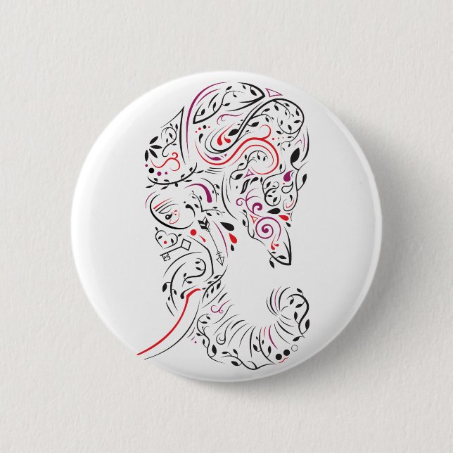 Elefant verziert button (Vorderseite)