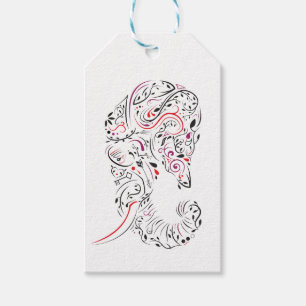 Elefant verziert geschenkanhänger