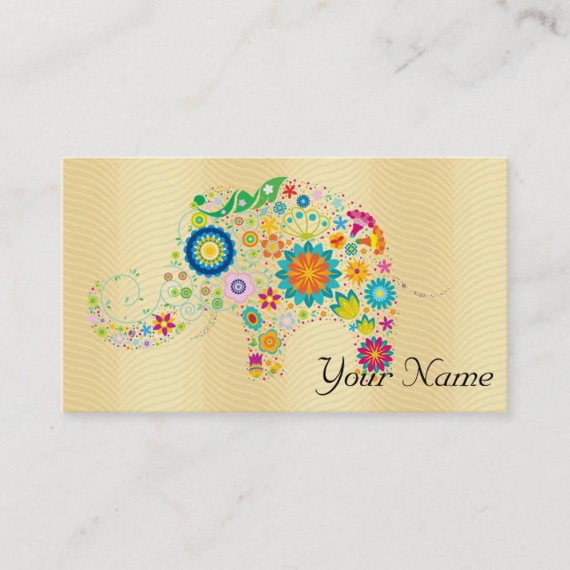 Elefant Visitenkarte (Vorderseite)