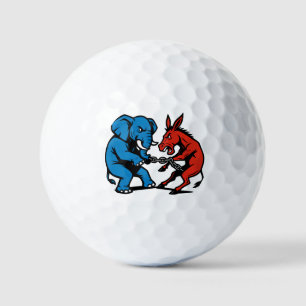 Elefant vs Esel Grafik Golfball