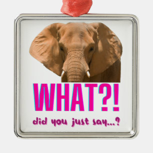 Elefant, was hast du gerade gesagt? ornament aus metall