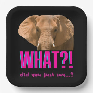 Elefant, was hast du gerade gesagt? pappteller