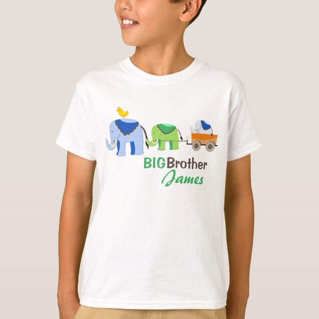 Elefant-Weg-Geschwister-T - Shirt (Vorderseite)