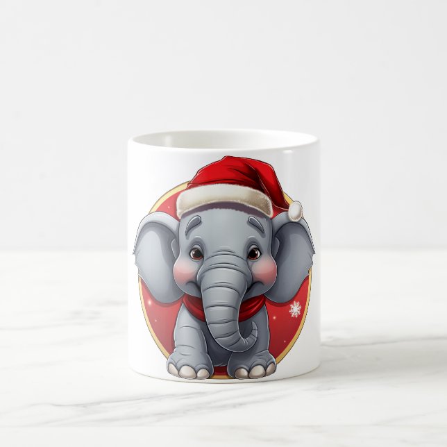 Elefant Weihnachten Kaffeetasse (Mittel)