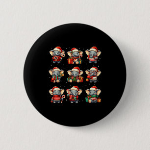 Elefant Weihnachten Lustiger Elefant Liebhaber Pyj Button