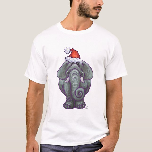 Elefant-Weihnachten T-Shirt (Vorderseite)