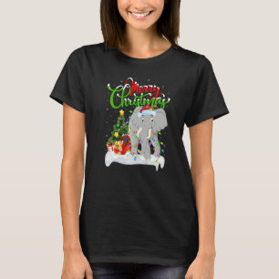 Elefant Weihnachtsdekorationen Santa Elefant Weih T-Shirt