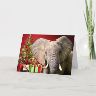 Elefant-Weihnachtsgrüße Karte