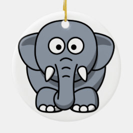 Elefant-Weihnachtsverzierung Keramikornament