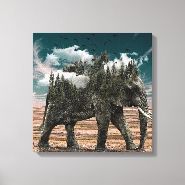 Elefant | Zazzle_Growshop. Leinwanddruck (Vorderseite)
