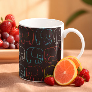 Elefant Zeichnend Kaffeetasse