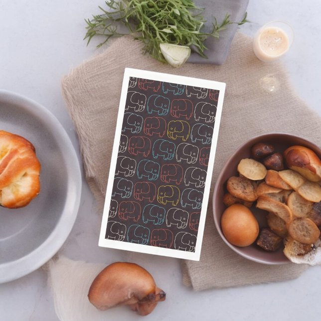 Elefant Zeichnend Serviette (dinner napkin)