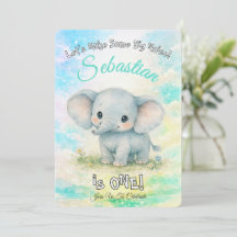 Elefant zum ersten Geburtstag Lasst uns großen Lär