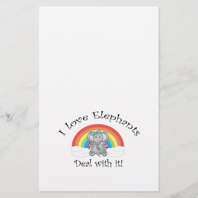 Elefantabkommen der Liebe I mit ihm! Briefpapier (Vorderseite)