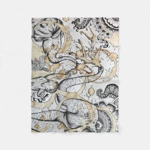 Elefantdecke Fleecedecke