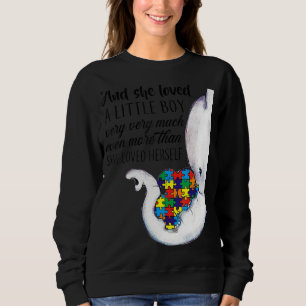 Elefante Autismus-Mama und sie liebte sich selbst Sweatshirt