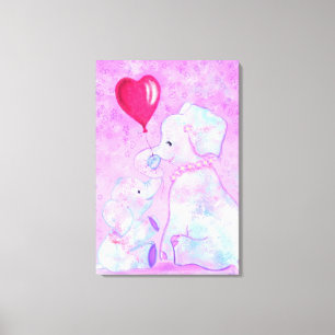 Elefante Mama und Baby-Canvas Druckfarbe Leinwanddruck