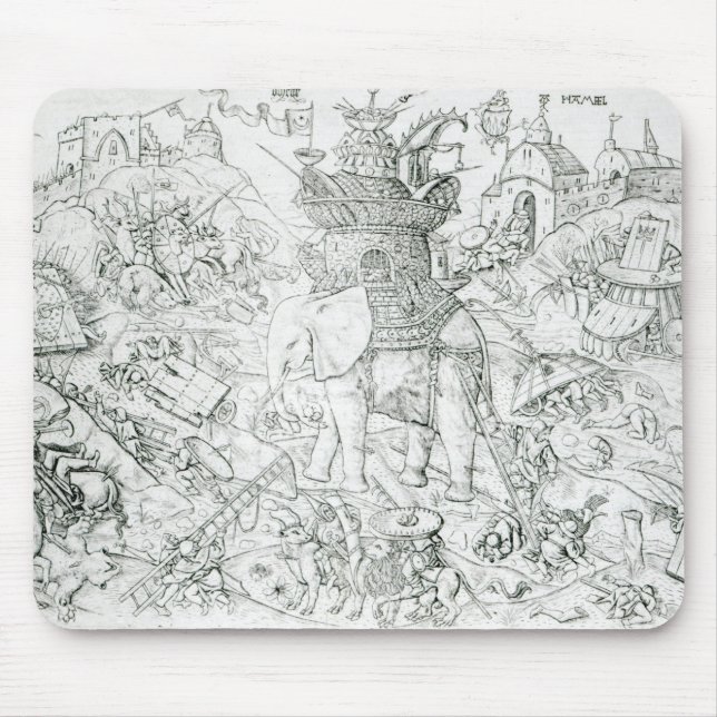 Elefanten am Krieg Mousepad (Vorne)