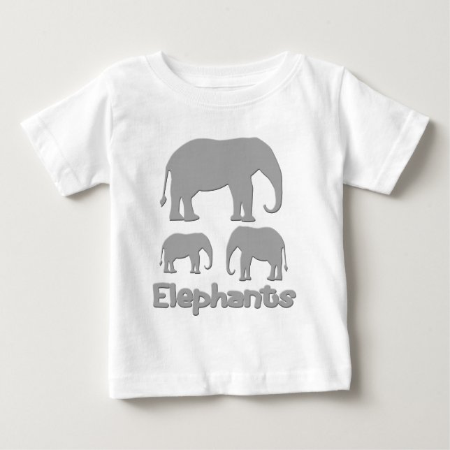 Elefanten Baby T-shirt (Vorderseite)