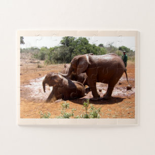 Elefanten-Baby-Waschtier Puzzle