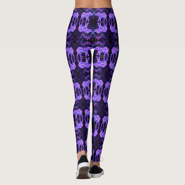 Elefanten Blume Leggings (Rückseite)