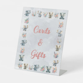 Elefanten & Boho Jungle-Blume zum Geburtstag von G Sockelschild