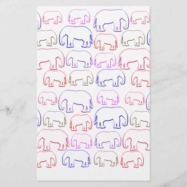 Elefanten Briefpapier (Vorderseite)