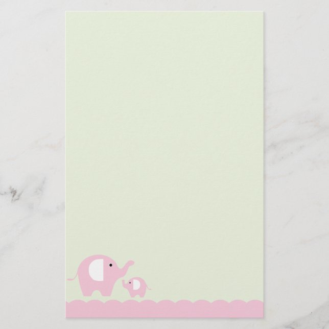 Elefanten Briefpapier (Vorderseite)