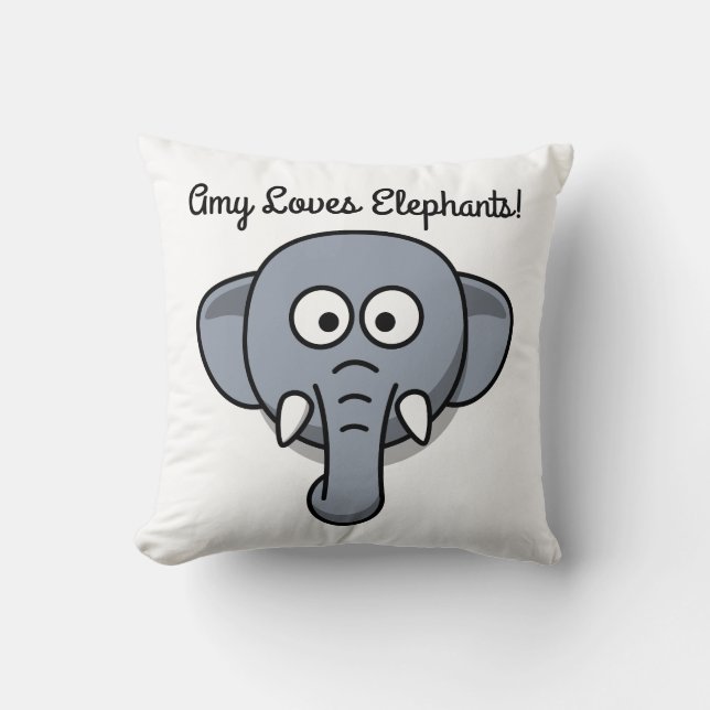 Elefanten der Liebe von Mädchen und Jungen Kissen (Vorderseite)