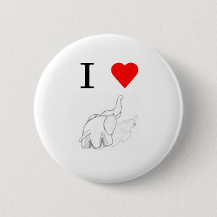 Elefanten des Herzens I Button