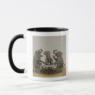 Elefanten, die Tee-Party haben Tasse