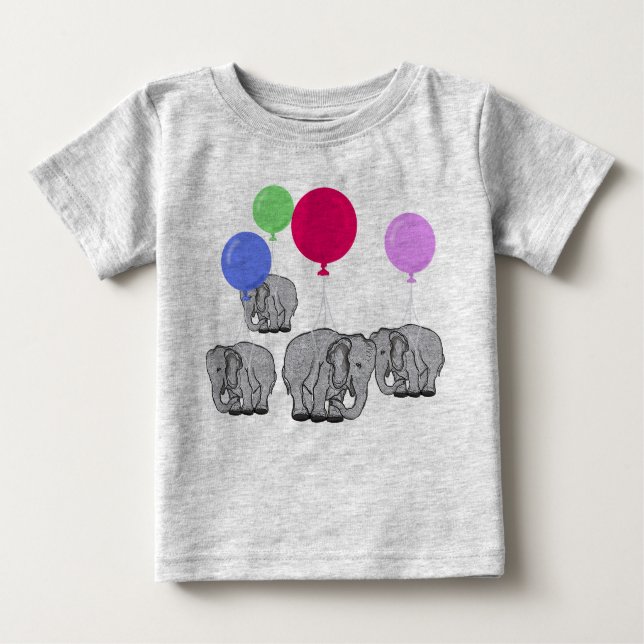 Elefanten fliegen baby t-shirt (Vorderseite)