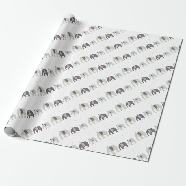 Elefanten Geschenkpapier (Ungerollt)