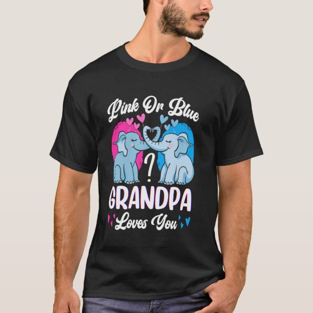 Elefanten Geschlecht offenbaren Party Rosa oder Bl T-Shirt (Vorderseite)