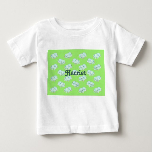 Elefanten im Grasbaby-T - Shirt (Vorderseite)