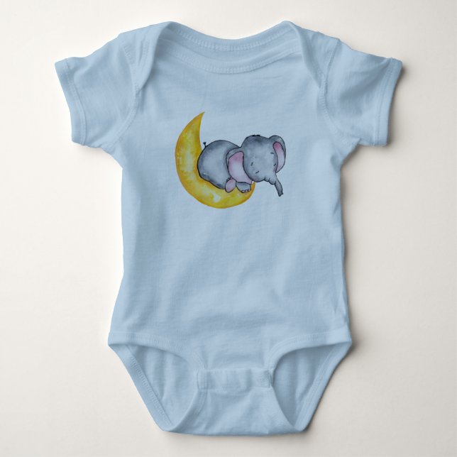 Elefanten im Himmel Baby Strampler (Vorderseite)