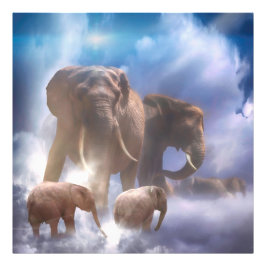 Elefanten im Himmel Fotodruck