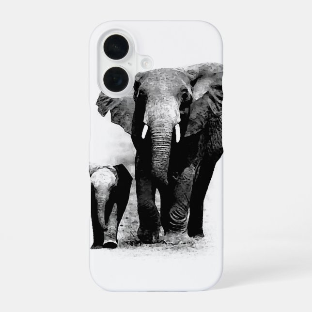 Elefanten iPhone 16 Hülle (Rückseite)