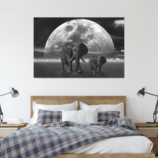 Elefanten Leinwanddruck (Insitu (Schlafzimmer))