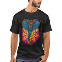 Elefanten-Mandala mit einer mystischen Lotusblume