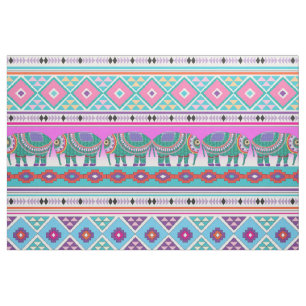 Elefanten mit Aztec-Muster Stoff