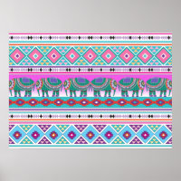 Elefanten mit Azteken Muster Schöne