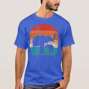 Elefanten Mutter und Baby Elefant Tierpfleger Vint T-Shirt