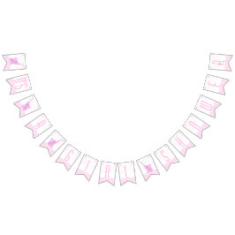 Elefanten pink Es ist eine Mädchen-Babydusche Wimpelkette