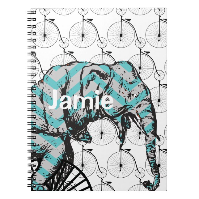 Elefanten Plus Bikes Gleich YIKES! Notizblock (Vorderseite)