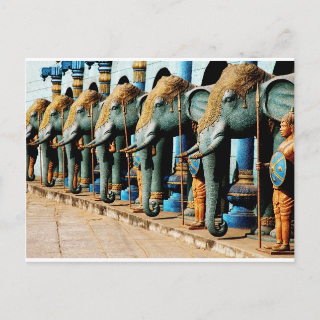 Elefanten Postkarte (Vorderseite)