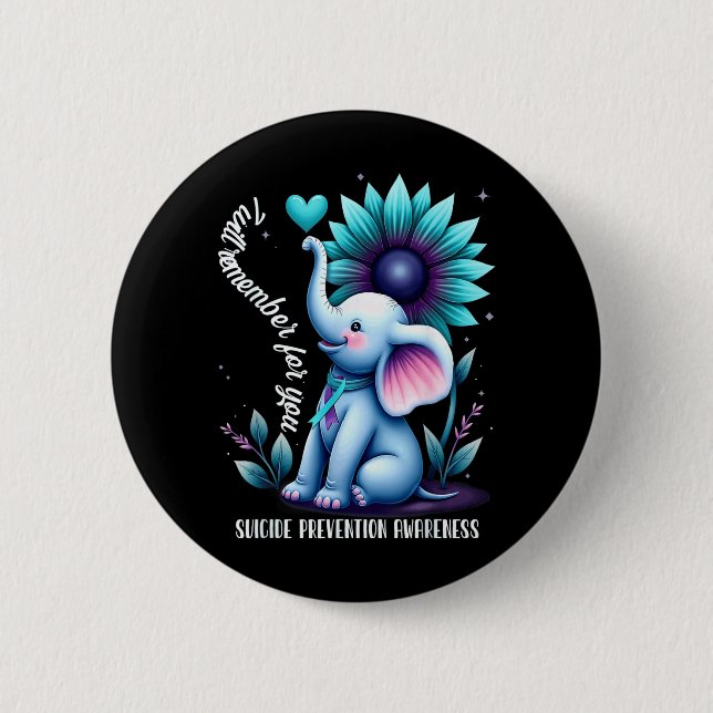 Elefanten-Präventionsbewusstsein Button (Vorderseite)
